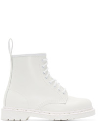 Bottes en cuir blanches Dr. Martens