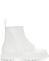 Bottes en cuir blanches Dr. Martens