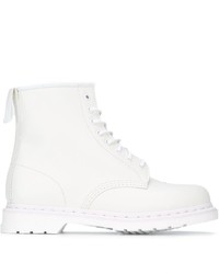 Bottes en cuir blanches Dr. Martens