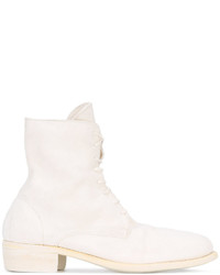 Bottes en cuir blanches Guidi