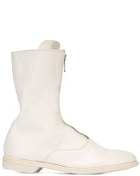 Bottes en cuir blanches Guidi