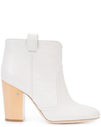 Bottes en cuir blanches Laurence Dacade
