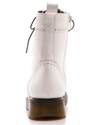 Bottes en cuir blanches Studio Pollini