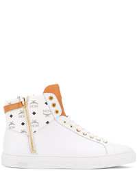 Bottes en cuir blanches MCM