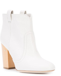 Bottes en cuir blanches Laurence Dacade