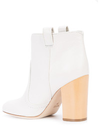 Bottes en cuir blanches Laurence Dacade