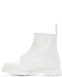 Bottes en cuir blanches Dr. Martens