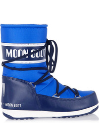 Bottes en cuir bleues Moon Boot