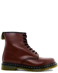 Bottes en cuir bordeaux Dr. Martens