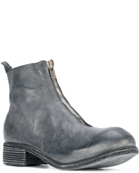 Bottes en cuir grises Guidi