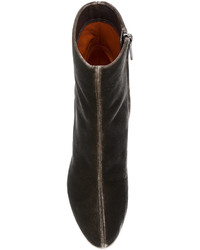 Bottes en cuir marron foncé Santoni