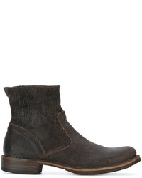 Bottes en cuir marron foncé Fiorentini+Baker