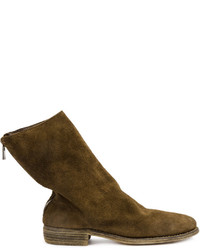 Bottes en cuir marron foncé Guidi