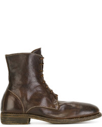 Bottes en cuir marron foncé Guidi