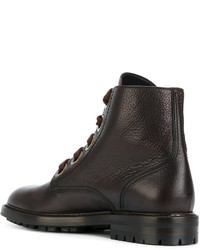 Bottes en cuir marron foncé Dolce & Gabbana