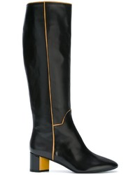 Bottes en cuir marron foncé Pierre Hardy