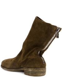 Bottes en cuir marron foncé Guidi