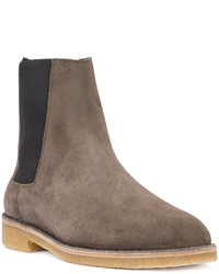 Bottes en cuir marron Saint Laurent