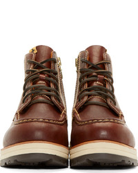 Bottes en cuir marron VISVIM