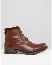 Bottes en cuir marron Dune