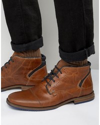 Bottes en cuir marron Dune