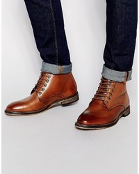 Bottes en cuir marron Frank Wright