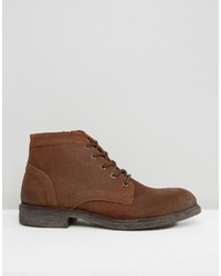 Bottes en cuir marron Selected