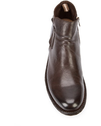 Bottes en cuir marron Officine Creative