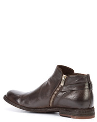 Bottes en cuir marron Officine Creative