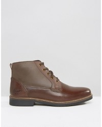 Bottes en cuir marron Original Penguin