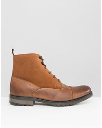 Bottes en cuir marron Asos