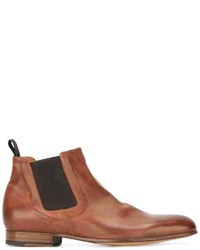 Bottes en cuir marron Officine Creative