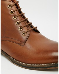 Bottes en cuir marron Frank Wright