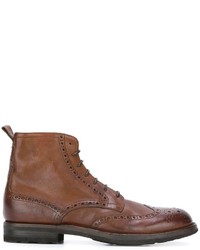 Bottes en cuir marron Pantanetti