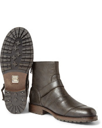 Bottes en cuir marron Belstaff