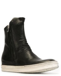 Bottes en cuir noires Officine Creative