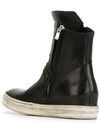 Bottes en cuir noires Officine Creative