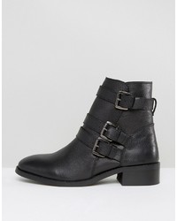 Bottes en cuir noires Asos