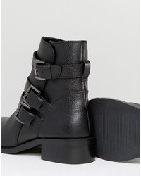 Bottes en cuir noires Asos