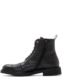 Bottes en cuir noires McQ