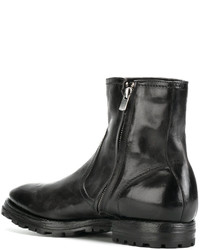 Bottes en cuir noires Officine Creative