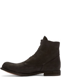 Bottes en cuir noires Officine Creative