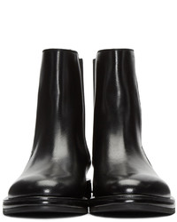 Bottes en cuir noires Calvin Klein Collection