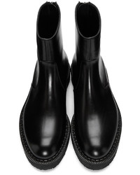 Bottes en cuir noires Jil Sander