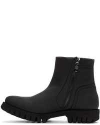 Bottes en cuir noires Diesel