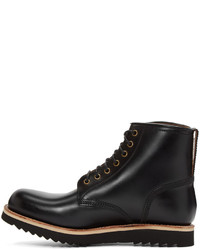 Bottes en cuir noires Grenson