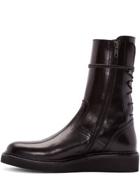 Bottes en cuir noires Ann Demeulemeester