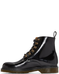 Bottes en cuir noires AMI Alexandre Mattiussi