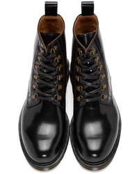 Bottes en cuir noires AMI Alexandre Mattiussi