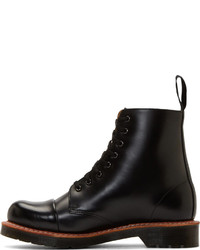 Bottes en cuir noires Dr. Martens